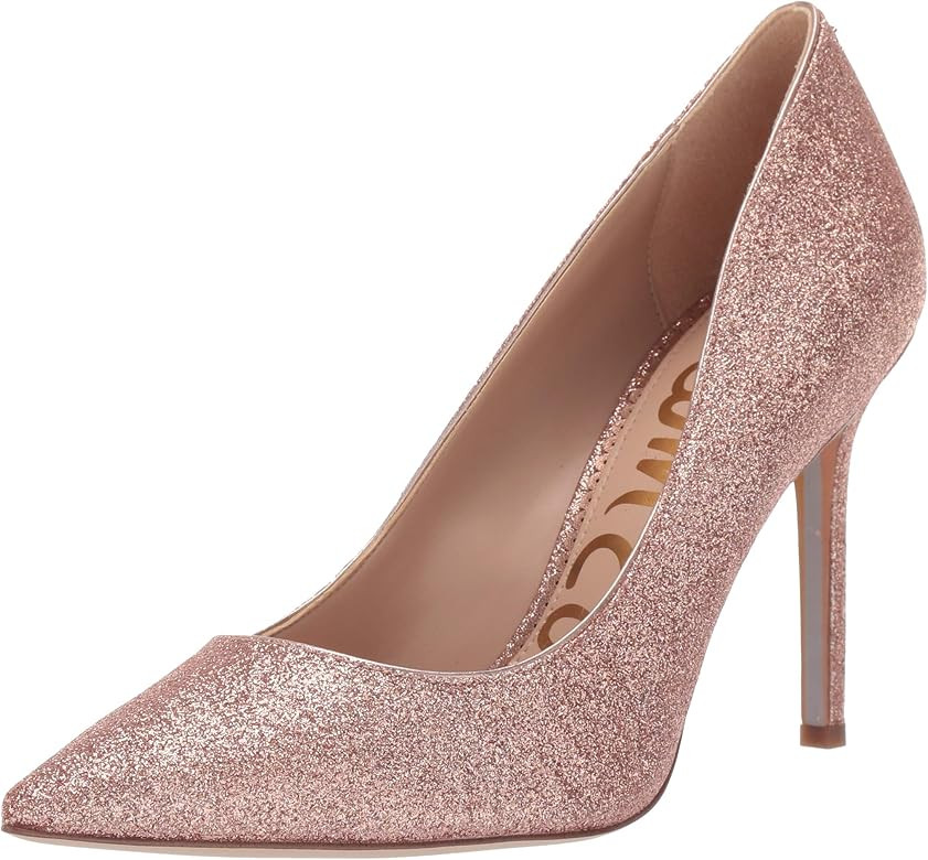 Sam Edelman Women's Hazel Pump, Rose Gold Mini Glitter, 9 M US | Amazon (US)