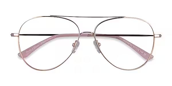 Aesthetic Aviator Rose Gold Glasses for Women | Eyebuydirect | EyeBuyDirect.com