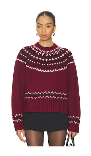 Abbey Fairisle Sweater in Red Multi | Revolve Clothing (Global)
