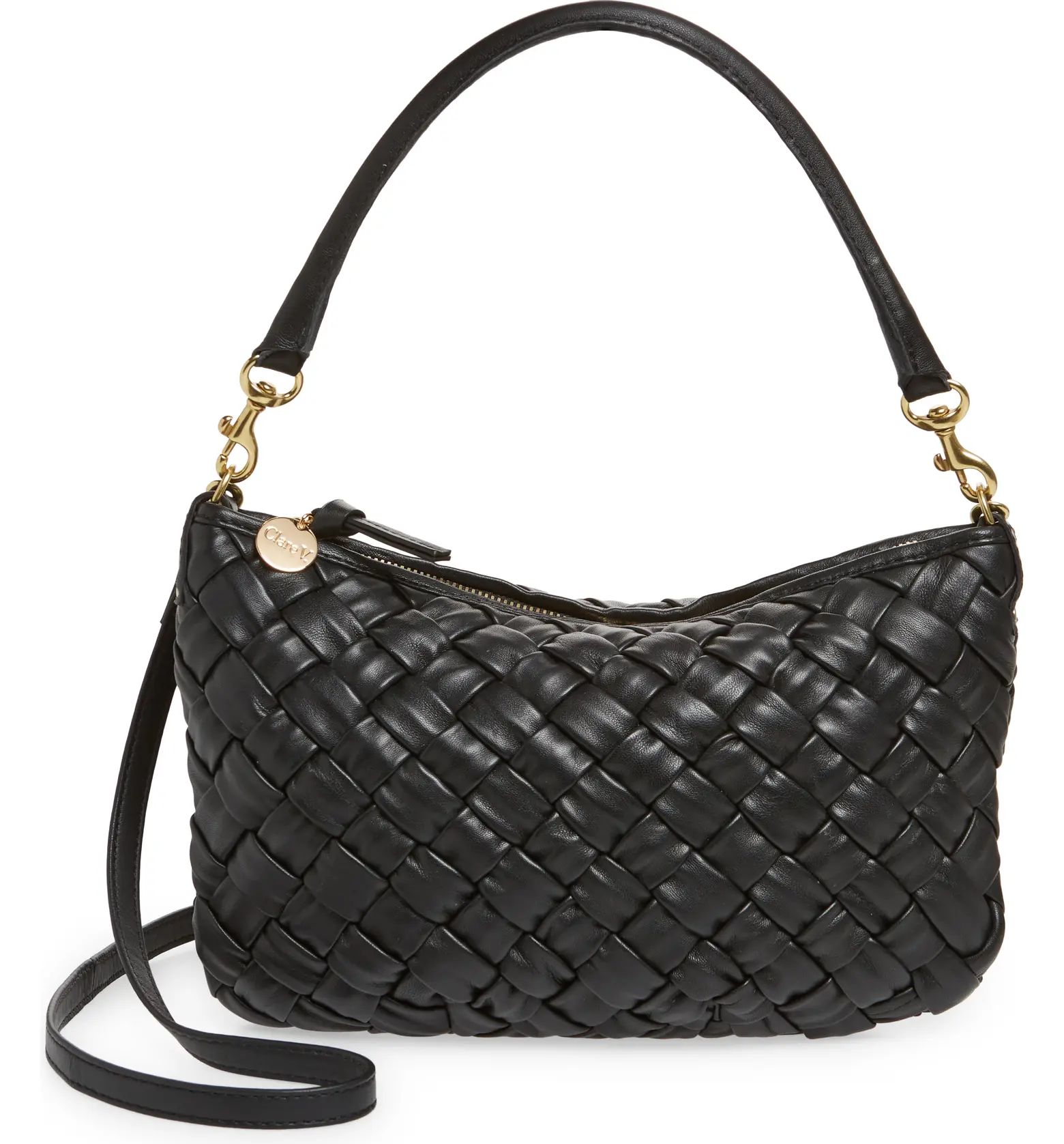 Clare V. Petit Moyen Woven Leather Messenger Bag | Nordstrom | Nordstrom