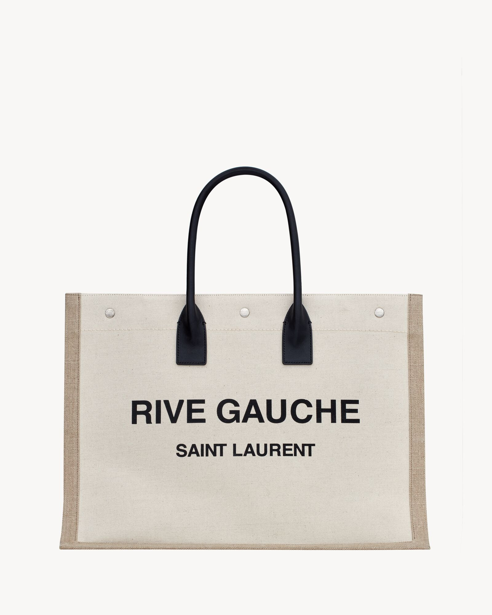 rive gauche large tote bag in printed canvas and leather | Saint Laurent Inc. (Global)