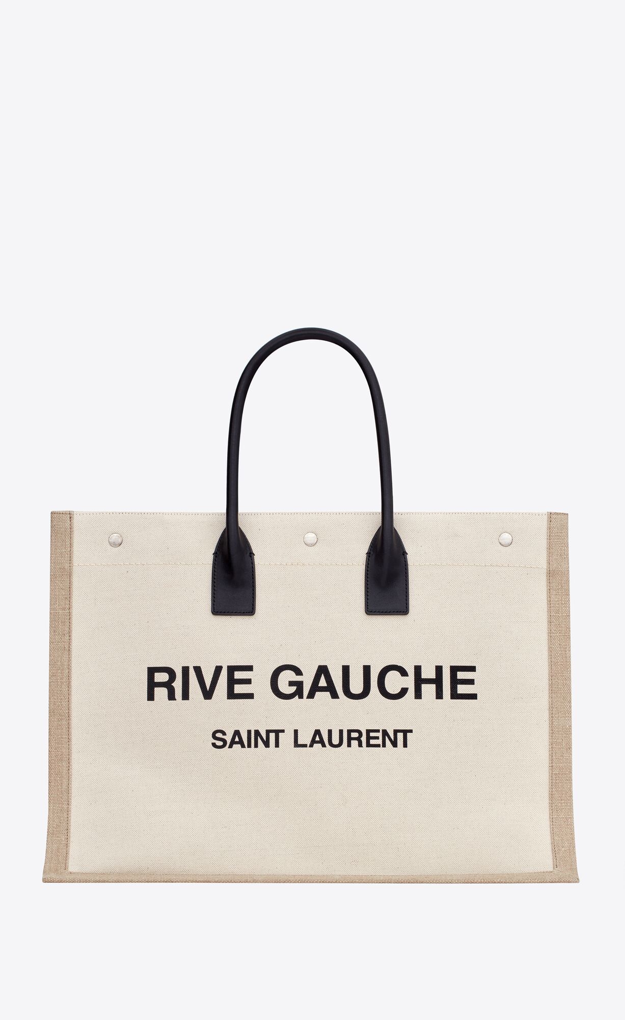 rive gauche large tote bag in printed canvas and leather | Saint Laurent Inc. (Global)