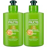 Garnier Fructis Sleek & Shine Intensely Smooth Leave-In Conditioning Cream, 10.2 Ounce (2 Count) | Amazon (US)