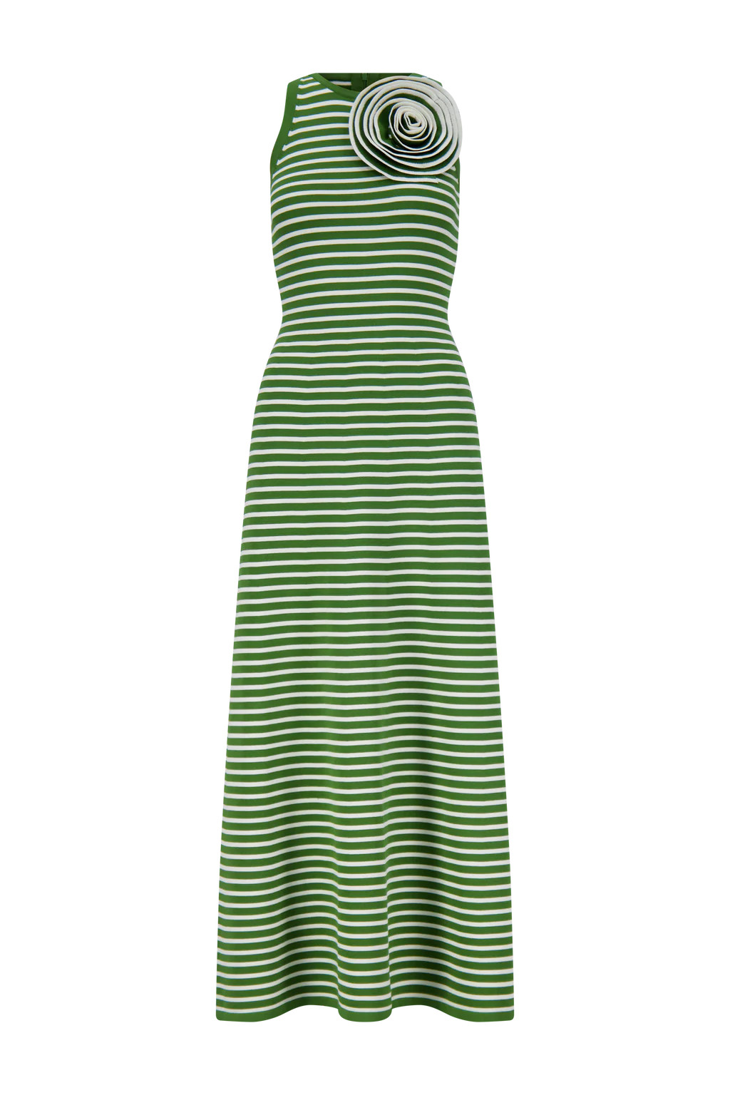 Rose Detail Knit Halter Dress in Cactus Multi | Over The Moon