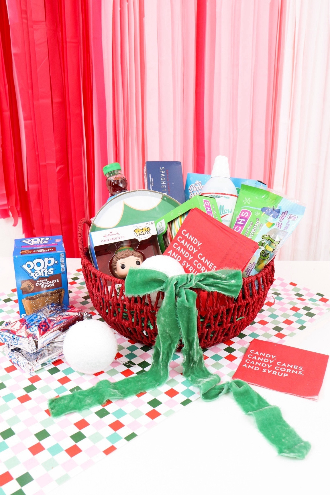 Let’s make an ELF themed Family Gift Basket…(or Brrr or Jingle basket!)
🎅🏻🎅🏻🎅🏻
Fun idea for gifting an entire family! 🎅🏻 Grab a basket and fill it with an Elf themed Christmas morning breakfast! 
🎅🏻Complete with everything you need to serve up Elf pancakes! 
🎅🏻Add in Elf plates & napkins for serving, (grab these from bonjourfete.com or an alternative in this list) some fun movie details like spaghetti and a new Elf ornament for their tree! 
🎅🏻Don’t forget some Elf candy to keep everyone’s energy up while opening the gifts under the tree!

#christmasgifts #christmasgiftbasket #giftbasketideas #elfthemovie #elffoddideas #buddytheelf


#LTKHoliday #LTKGiftGuide #LTKfamily