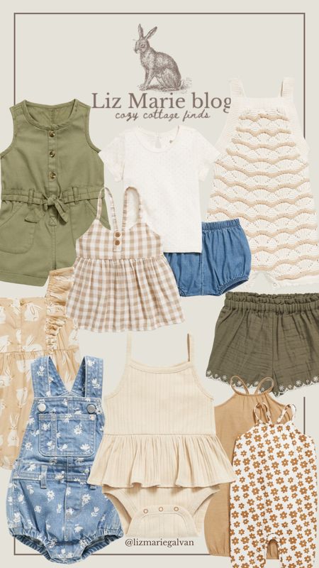 Cozy spring and summer neutral baby girl clothes all on sale now. 

#LTKbaby #LTKkids #LTKSeasonal
