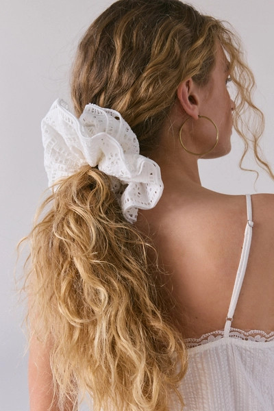 Layered Eyelet Oversized Scrunchie | Urban Outfitters (US and RoW)