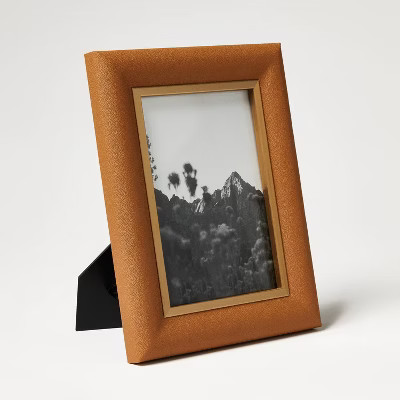 5"x7" Shagreen Wrapped Single Image Table Frame Toasted Almond - Threshold™ designed with Studi... | Target