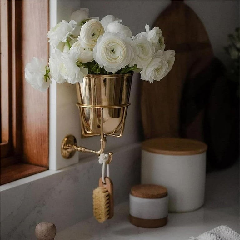 WALMART FIND!✨ Such a cute concept. Brass or Silver wall vase with hook. Love the silver option!  So pretty 😍 

#LTKStyleTip #LTKHome #LTKFindsUnder50