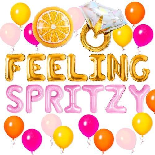 Feeling Spritzy Balloon Love at First Spritz Bachelorette Party Decorations Orange Citrus Balloon... | Amazon (US)