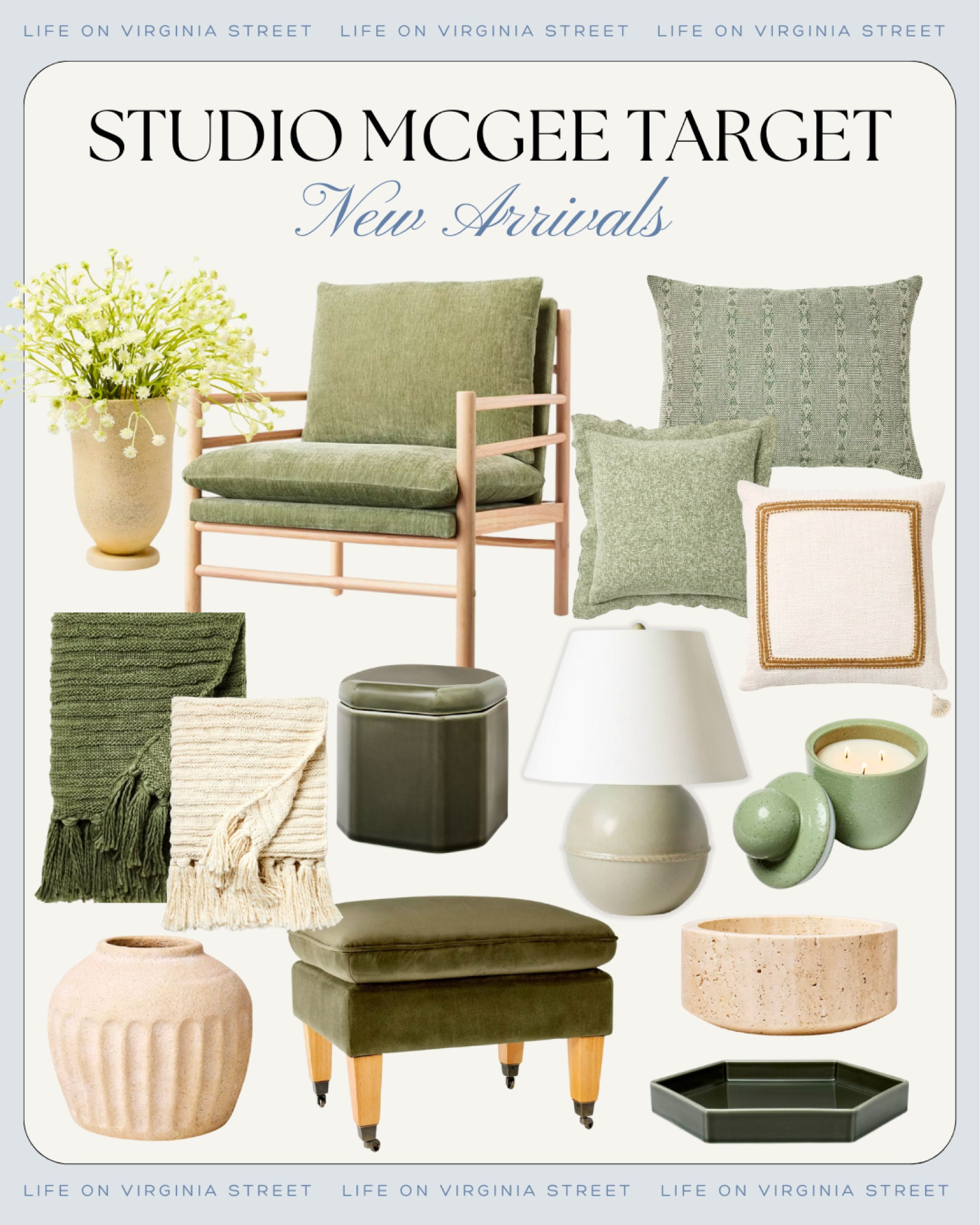The cutest new arrivals from Studio McGee at Target! Includes a gorgeous green armchair, olive green blankets and ottoman, gorgeous lamps, spring inspired accents and more!
.
#ltkhome #ltkfindsunder50 #ltkfindsunder100 #ltkstyletip #ltksalealert #ltkover40

#LTKSeasonal #LTKfindsunder50 #LTKhome