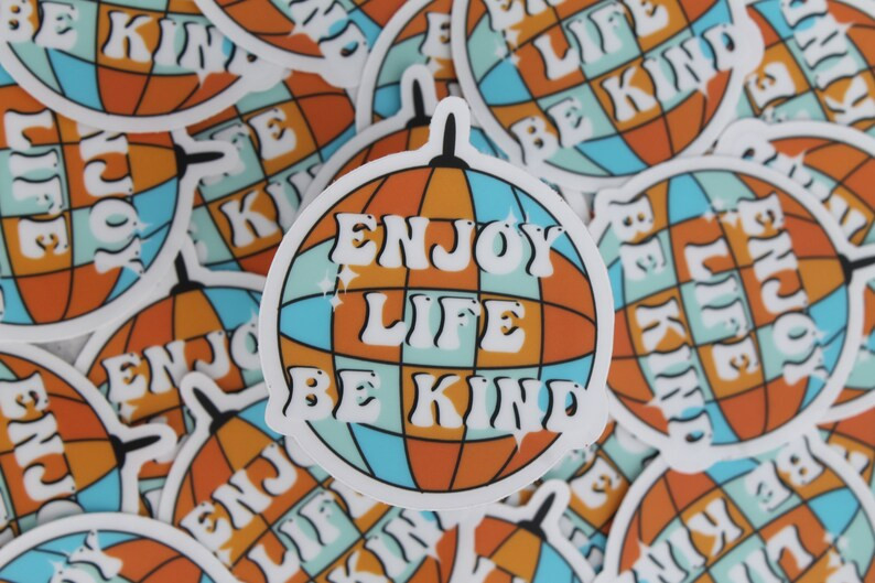 Enjoy Life Be Kind Lando Norris Inspired Sticker | F1 Sticker | Lando Norris sticker | Mclaren in... | Etsy (US)