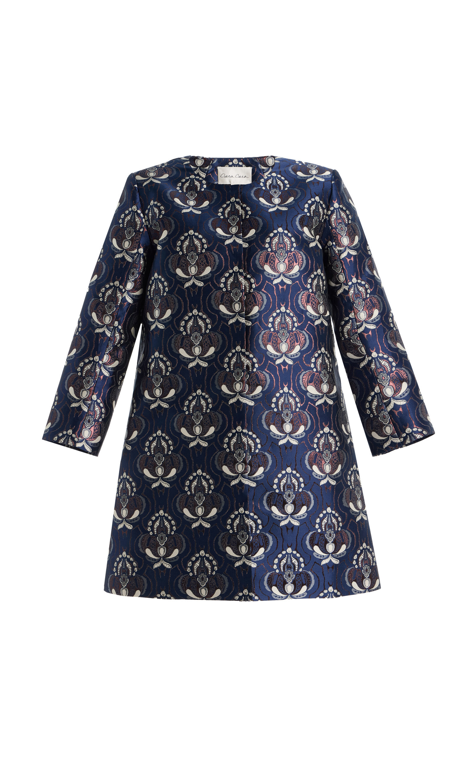 Cara Cara - Donna Jacquard Jacket - Navy - S - Moda Operandi | Moda Operandi (Global)