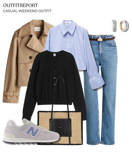 A cropped trench coat jacket new balance trainers summer spring outfit 

#LTKstyletip #LTKitbag #LTKshoecrush