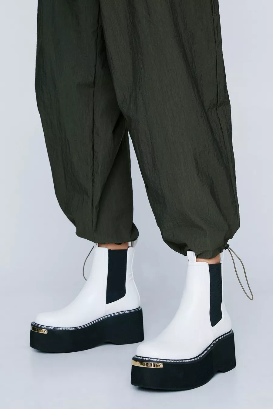 Faux Leather Wedge Chelsea Boot | Nasty Gal (US)