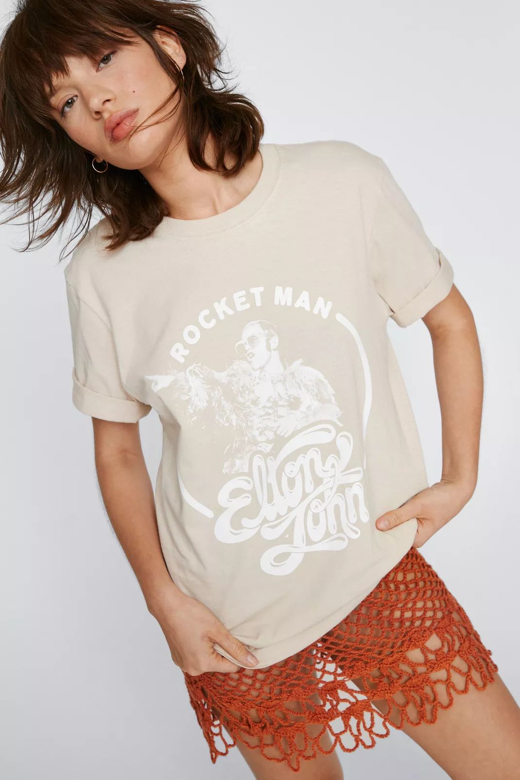 Elton John ‘Rocket Man’ Graphic T-Shirt | Nasty Gal (US)