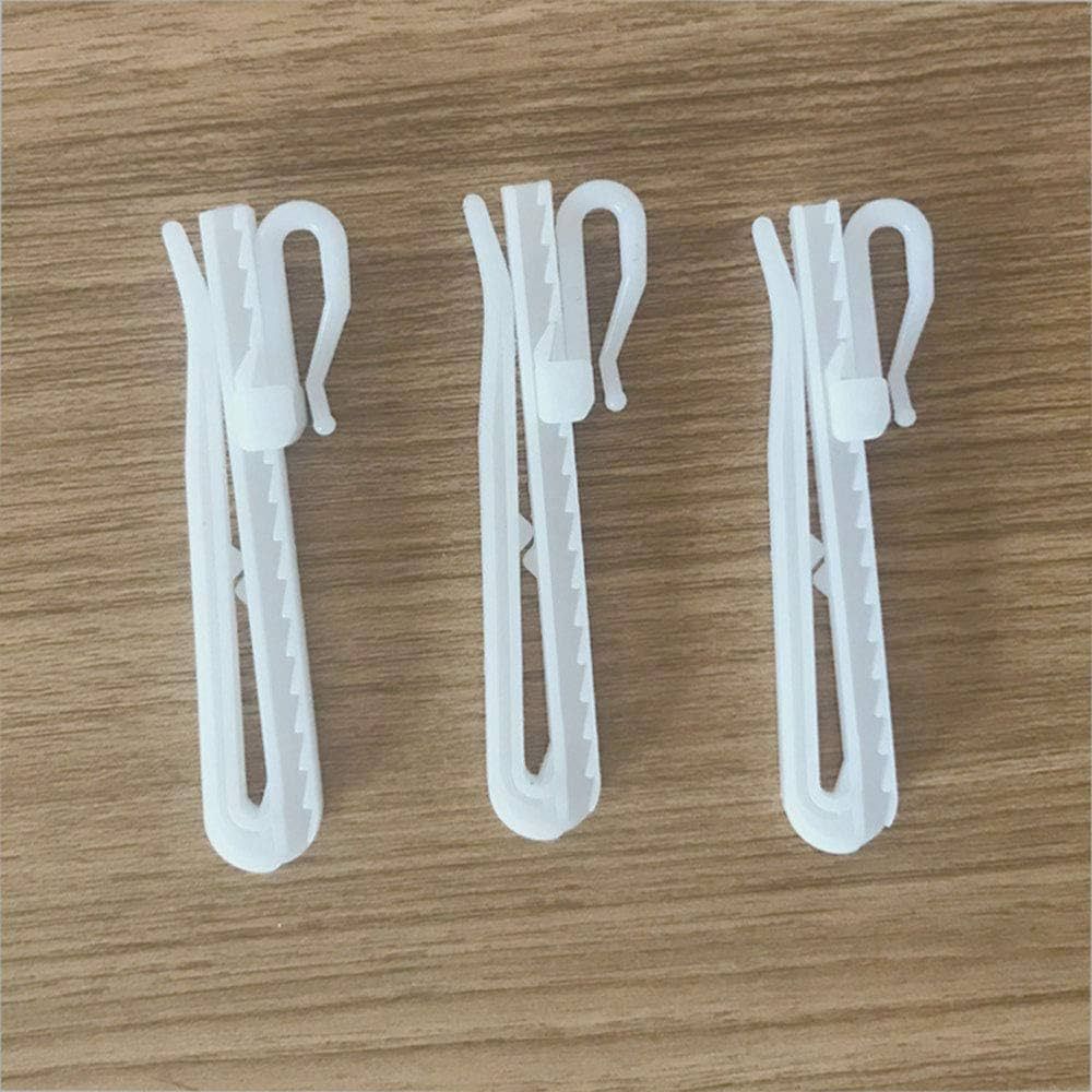 Ailejia 20 pcs Plastic Adjustable Pinch Pleat Hook Depth Pinch Pleat Locking Curtain Tape Hook Cu... | Amazon (US)