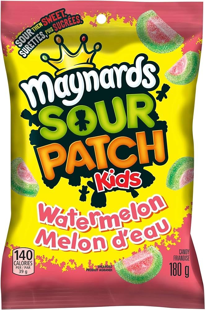Maynards Sour Patch Kids Watermelon Candy, 180 Grams | Amazon (CA)
