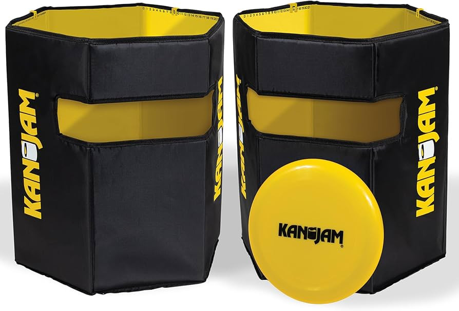Kan Jam Foldable Travel Disc Toss Game - Black & Yellow, Standard, Nylon - Portable All-Weather B... | Amazon (US)