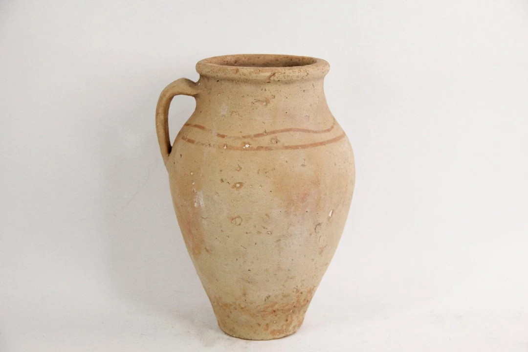 Vintage Olive Jar Turkish Earthenware Pot - Etsy | Etsy (US)