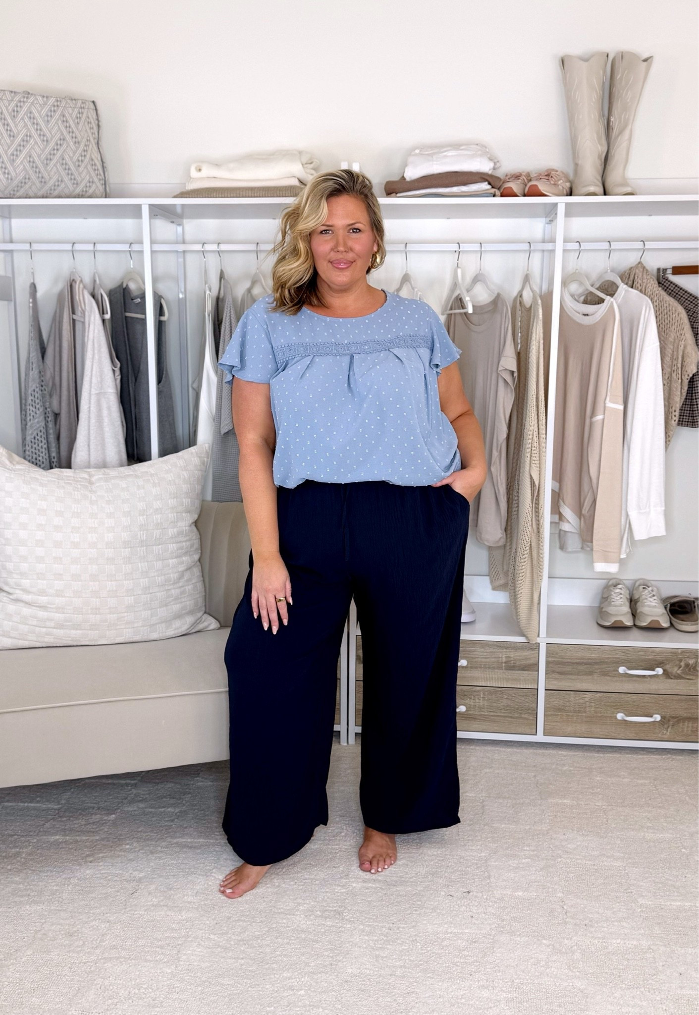 White pants and white tank I sized up to 3X. Black dress sized up to 3X. Black set size up to 3X. Navy pants and tank I sized up to 4X. White eyelet top is 2X. Blue top is 3X. Plus size, Amazon, summer fashion, apron belly, outfit inspo, haul, mom life

#LTKPlusSize #LTKSeasonal #LTKMidsize
