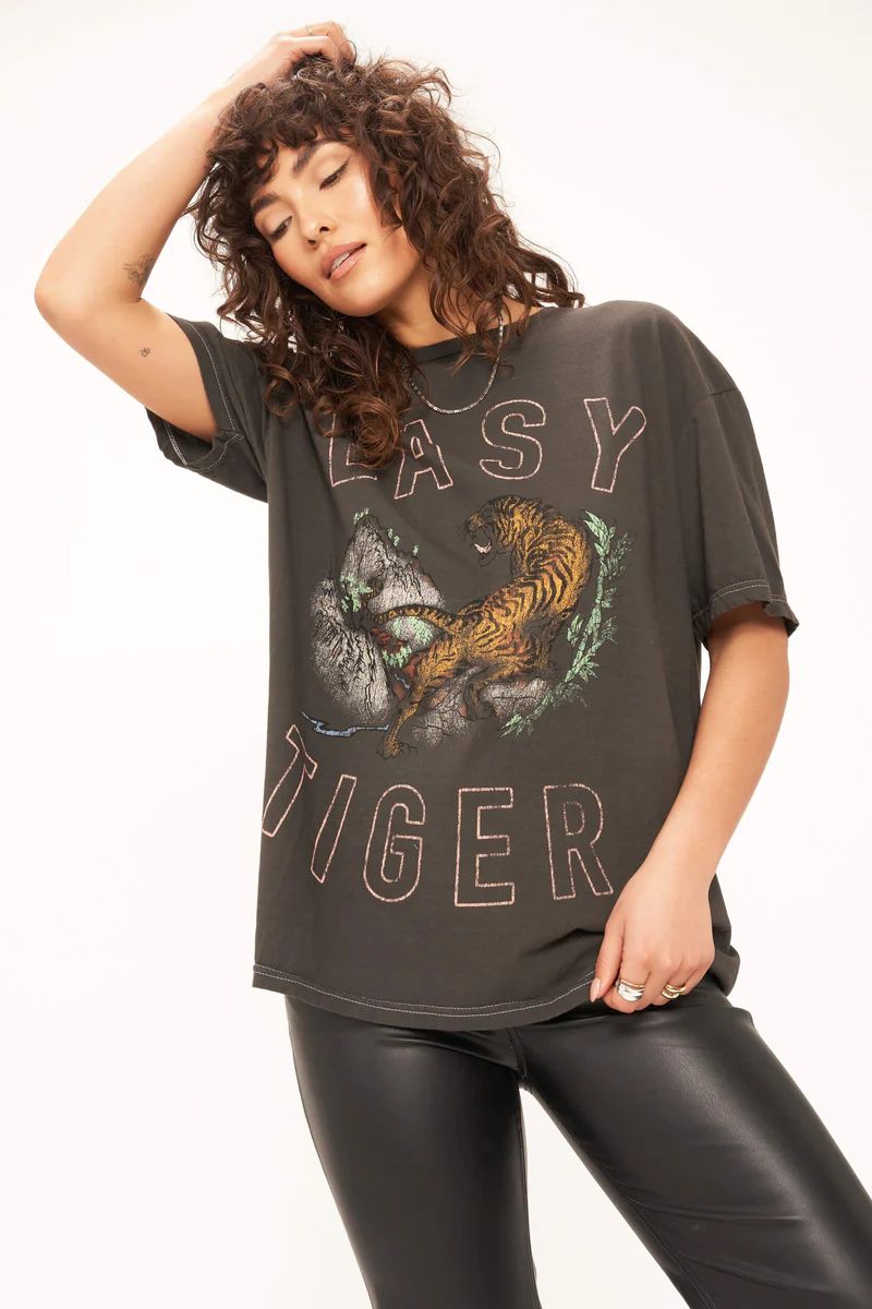 Easy Tiger Relaxed Tee - Charcoal | Project Social T