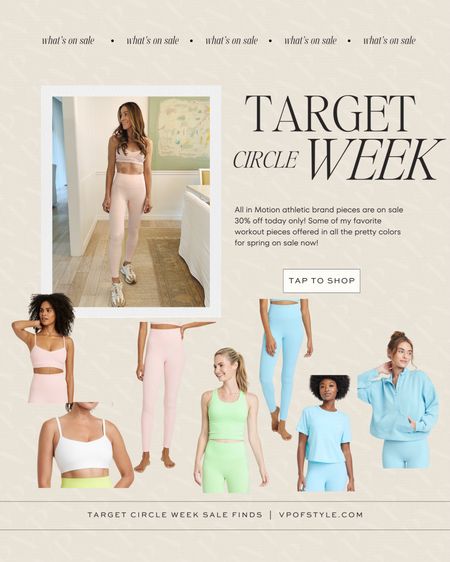 Target circle week deal today on activewear from all in motion. 30% off! Loving all of the colors! 

#LTKsalealert #LTKActive #LTKfindsunder50