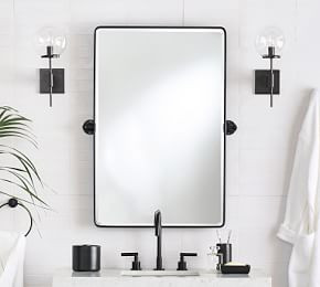 Vintage Rounded Rectangular Pivot Mirror | Pottery Barn (US)