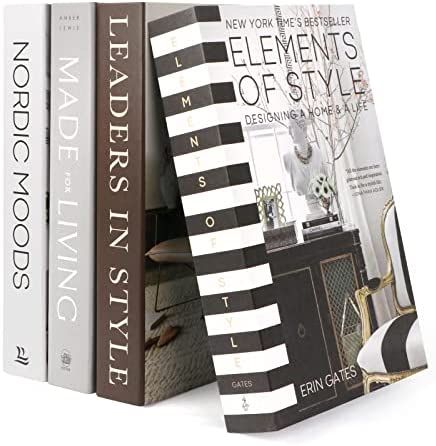 4 Pack Faux Books for Decoration, Ediactcyl Modern Fashion Decorative Books Set for Hardcover Hom... | Amazon (US)