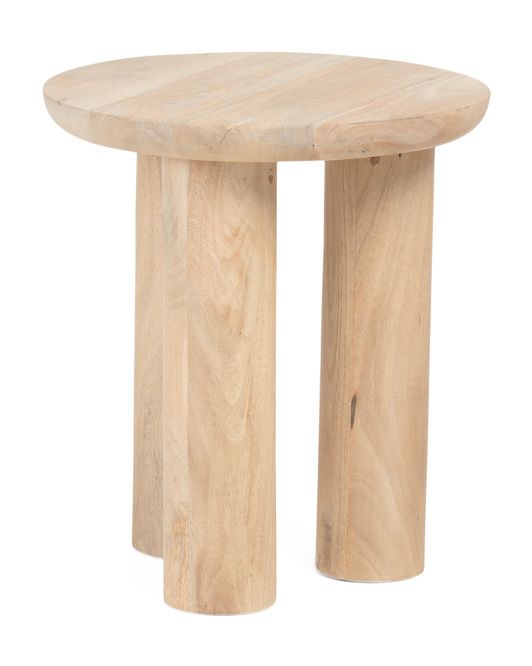 18in Round Leg Wooden Accent Table | TJ Maxx