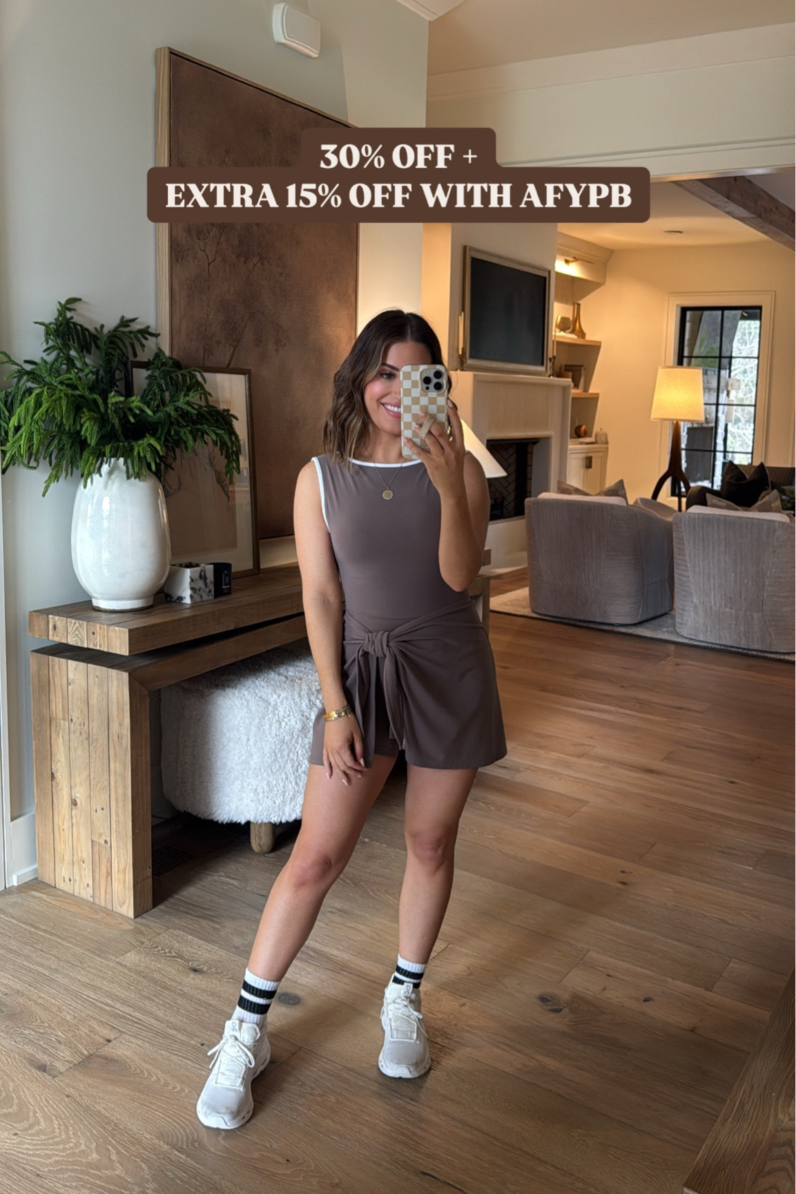 LAST DAY- All @abercrombie YPB activewear is 30% off + extra 15% off with AFYPB. I love their activewear pieces and more casual sets/jumpsuits! I’m wearing a small petite in this wrap dress- if in between sizes I would size down. The studioFLEX fabric is lightweight, buttery soft, and nonrestrictive providing a barely there feel + it moves with you during low impact activity and is also great for all-day wear. Features a front wrap tie, stretch interior lining, open-back detail and on-trend slash neckline. Super comfortable and easy to wear! #abercrombiepartner 

#LTKSaleAlert #LTKFindsUnder50 #LTKFitness