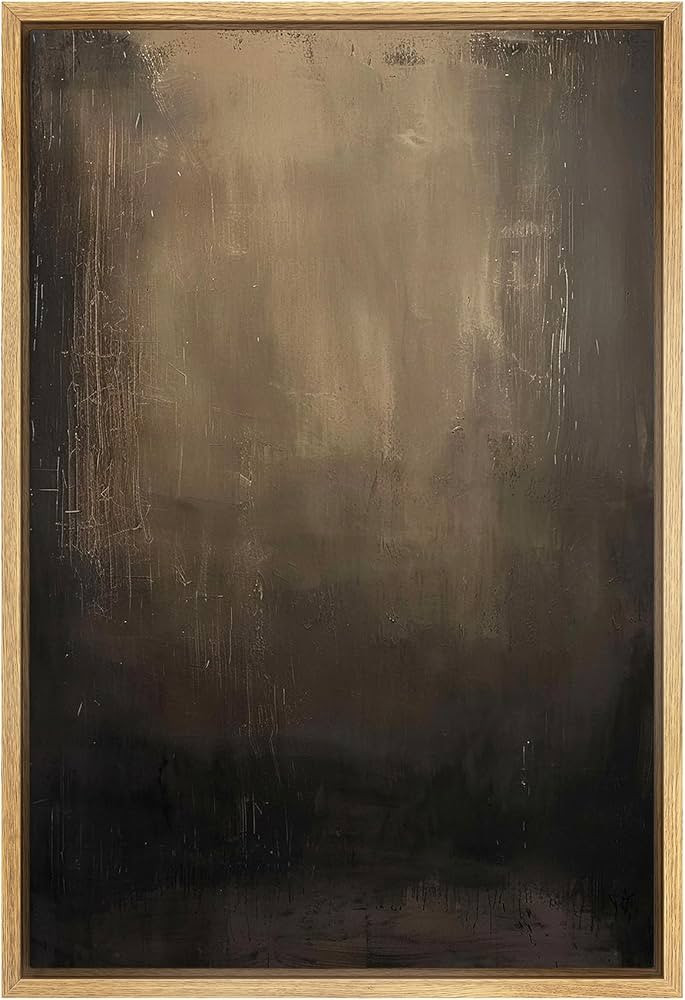 SIGNFORD Framed Canvas Print Wall Art Dark Abstract Moody Minimalist Illustrations Modern Art Dec... | Amazon (US)