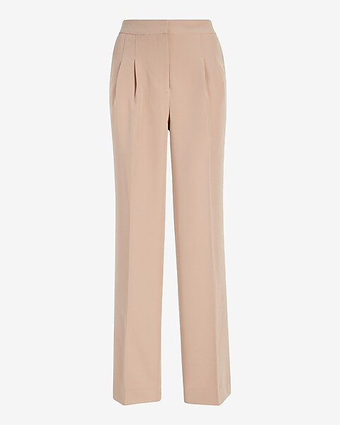 High Waisted Double Pleat Trouser | Express
