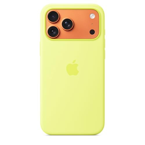 Apple iPhone 17 Pro Max Silicone Case with MagSafe and Camera Control: Lightweight Phone Case, Wireless Charging Compatible, Smooth Matte Finish; Neon Yellow | Amazon (US)