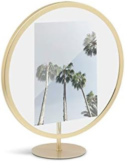 Umbra Infinity Picture Frame, Floating Photo Display for Desk or Wall, 5X7, Brass | Amazon (US)