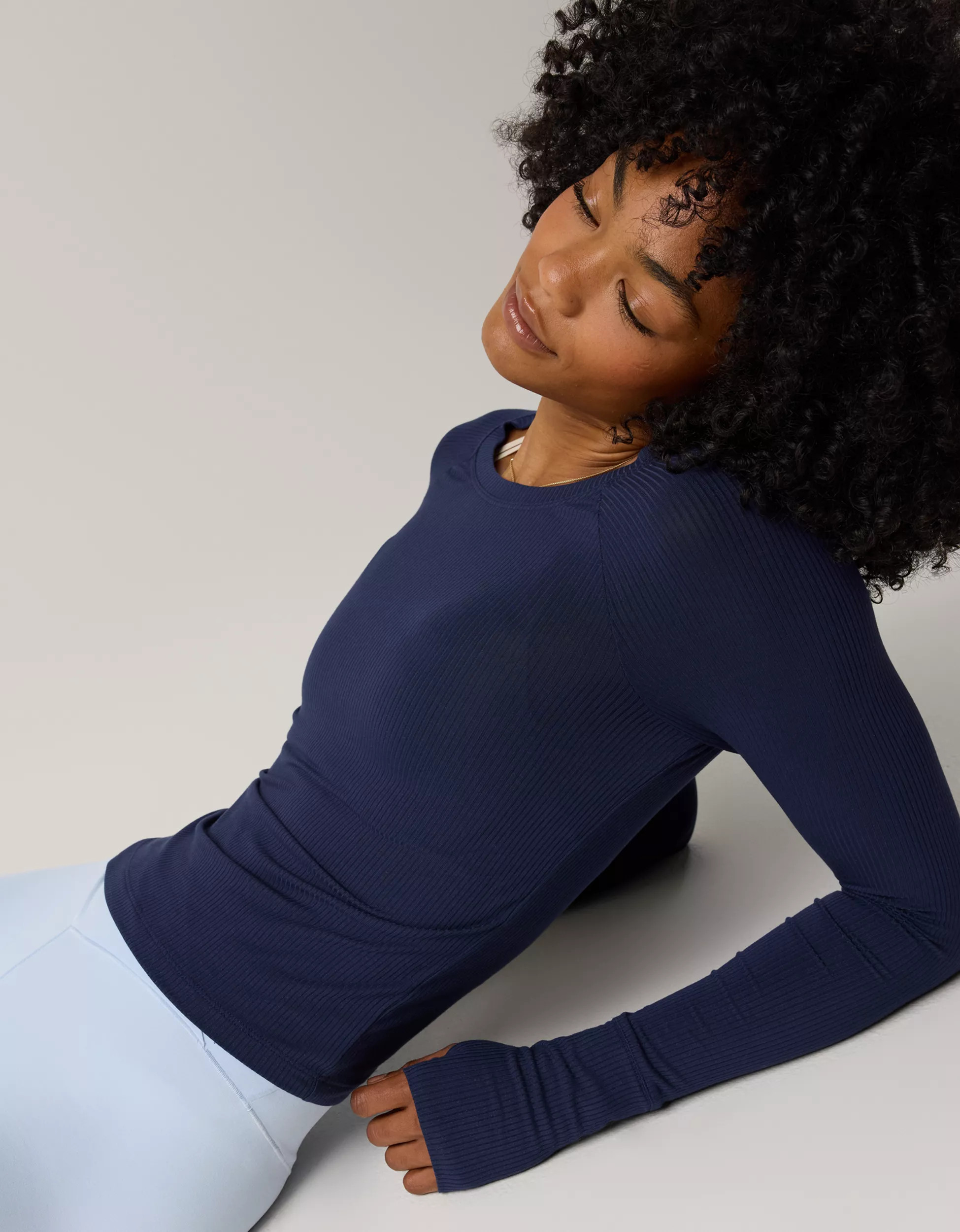 OFFLINE By Aerie Thumbs Up Fitted Ribbed T-Shirt | Aerie