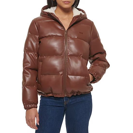 new!Levi's Hooded Midweight Puffer Jacket | JCPenney