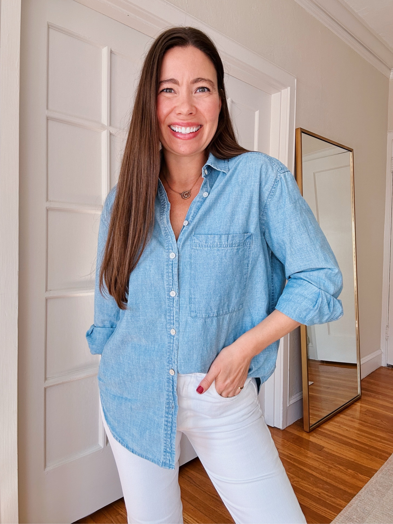 Best chambray shirt from Ayr. Size XS. 

Chambray shirt, denim shirt, AYR shirtt

#LTKWorkwear #LTKSeasonal #LTKTravel