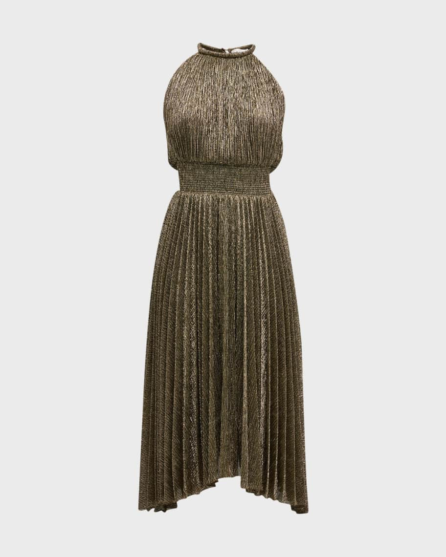 A.L.C. Renzo II Sparkly A-Line Midi Dress | Neiman Marcus