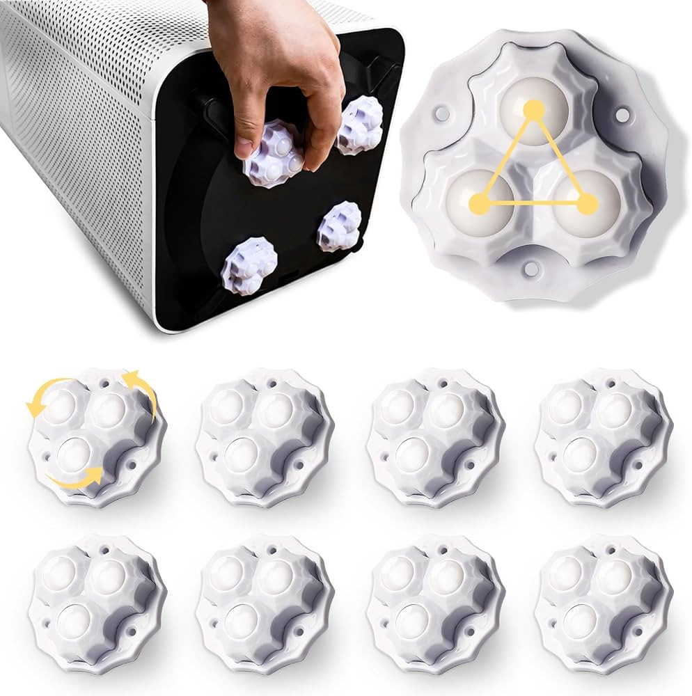 Strong Self Adhesive Large Caster Wheels, Appliance 360° Free Rotation Swivel Wheels 8 Pcs, Coff... | Amazon (US)