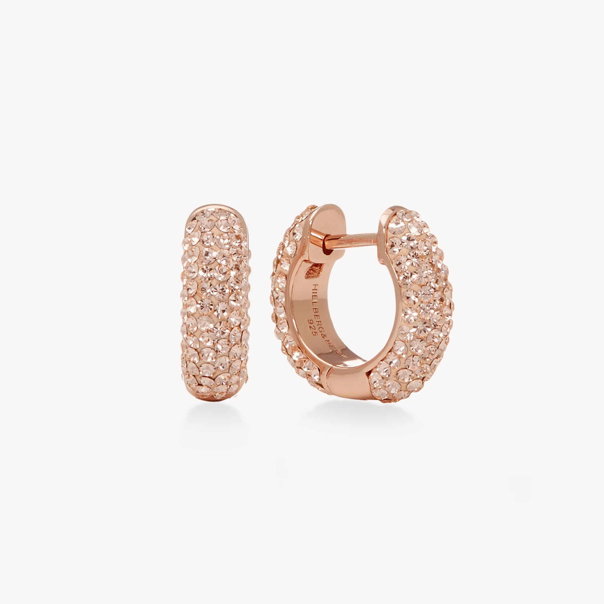 Small Sparkle Hoop Earrings | Hillberg & Berk | Hillberg & Berk