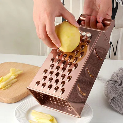 Box Grater, Box Grater 4 Sided Stainless Steel Stainless Steel With 4 Sides, Professional Hand Grater With Handle For Cheese, Vegetables, Ginger, Rose | Wayfair North America