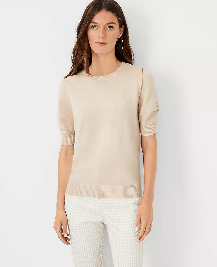 Puff Sleeve Sweater Tee | Ann Taylor (US)