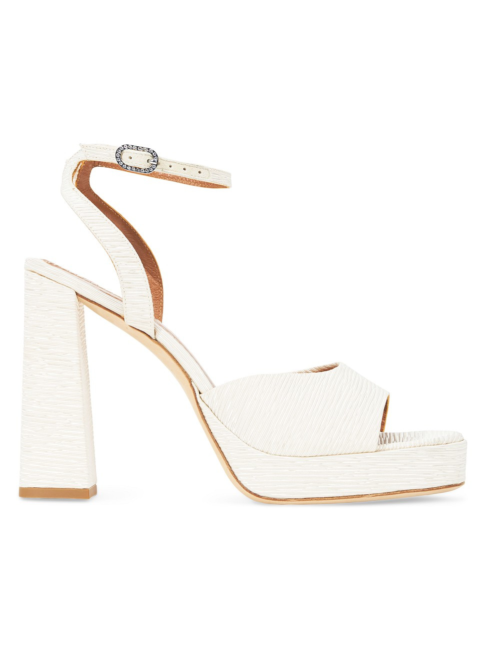 Women's Solange 125MM Block-Heel Sandals - White - Size 5.5 | Saks Fifth Avenue