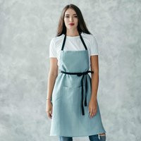 Linen Work Apron With Pockets Unisex For Barista, Kitchen Or Studio | Etsy (US)