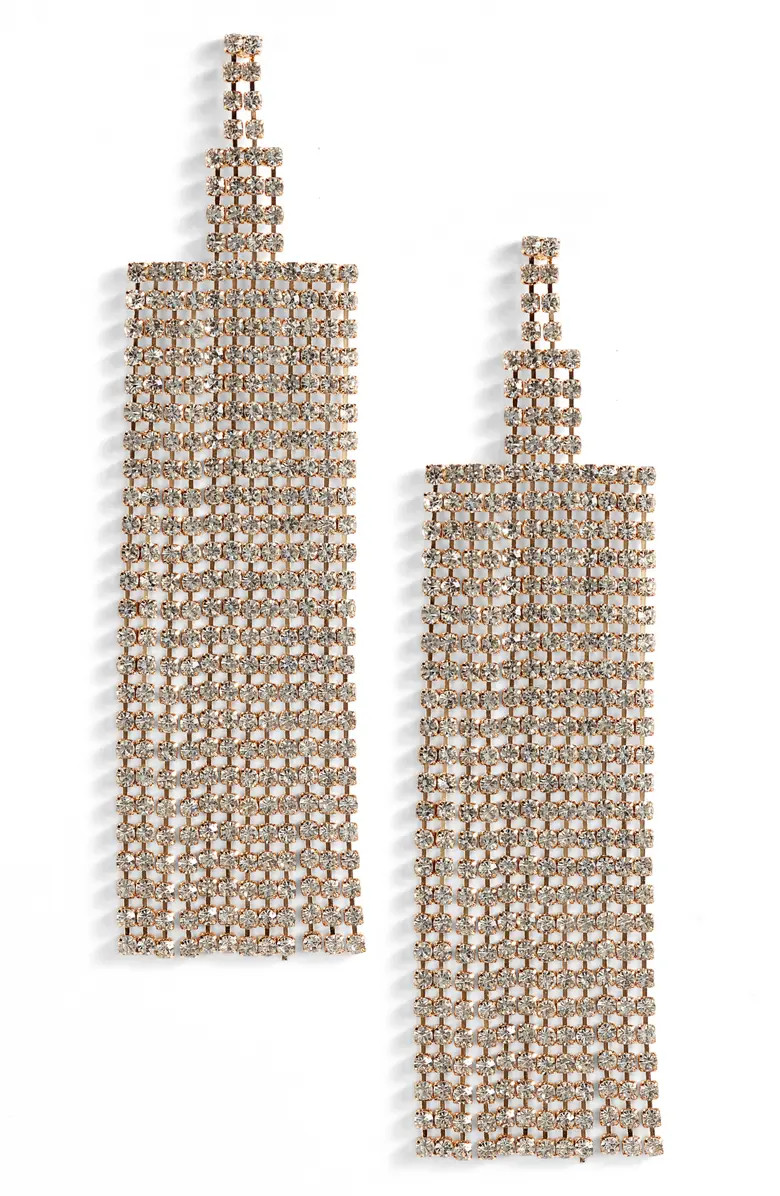 Open Edit Tiered Rhinestone Duster Earrings | Nordstrom | Nordstrom