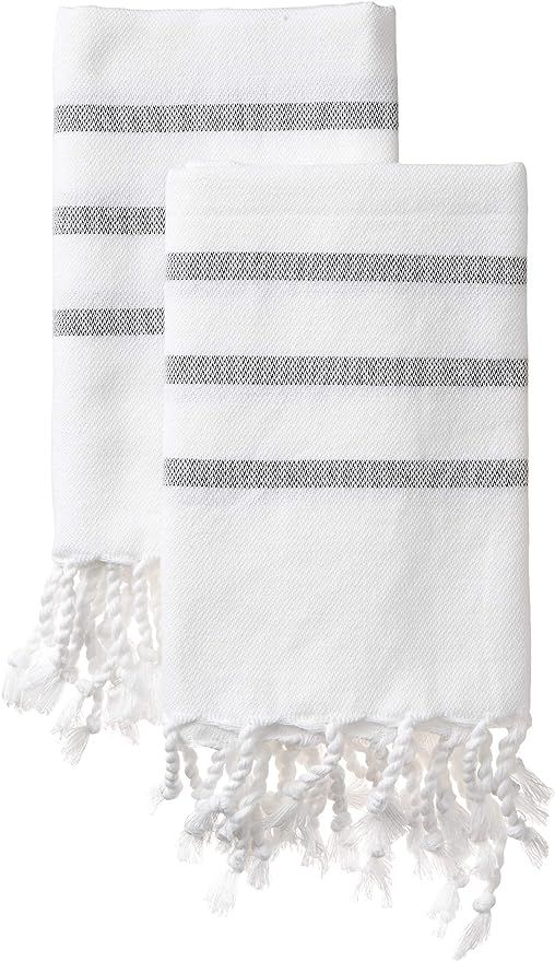 MyMesken Turkish Hand Towels - Hand Woven Turkish Cotton, Quick Dry & Highly Absorbent to Reduce ... | Amazon (US)