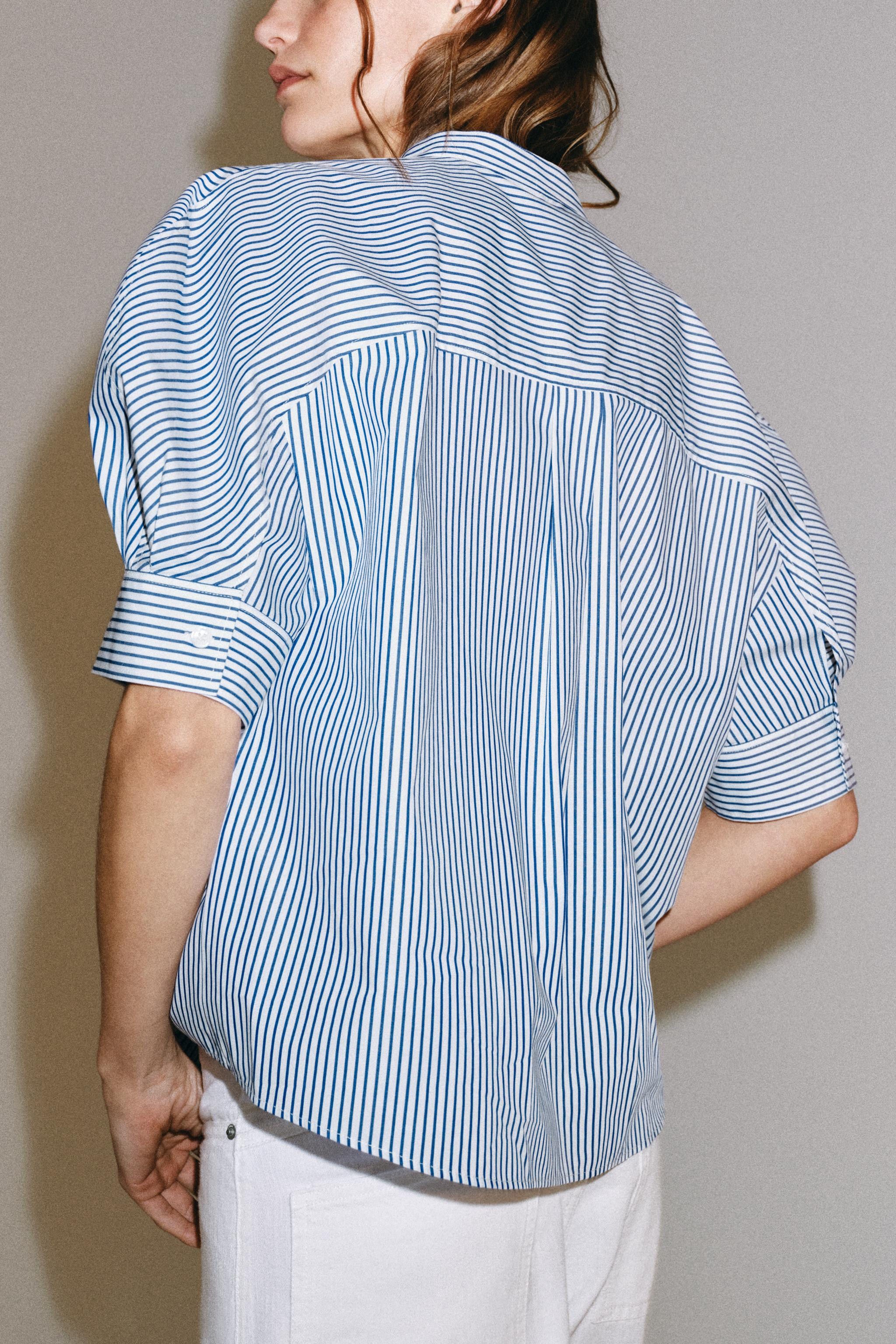 ZW COLLECTION BUTTON POPLIN SHIRT | Zara US