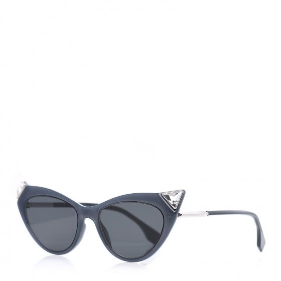 FENDI Acetate Metal FF Cat Eye Sunglasses FF 0356/S Blue | FASHIONPHILE (US)