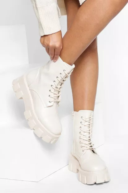Chunky Cleated Sole Combat Boots | Boohoo.com (US & CA)